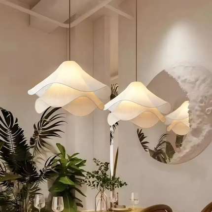 Modern Home Decor Luxury Fabric Pendant Lights French Style Dining Table Romantic Chandelier