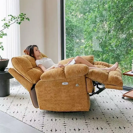 Grand Ultra-Opulent Cloud-Plush Over-Sized Full-Body Ergonomic Power-Electric Sensory Sanctuary Recliner