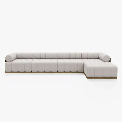 High Quality Teak Outdoor Modular Sofa Set Modern Piano Key Designer Patio Combination Garden Furniture for courtyard Villa Park