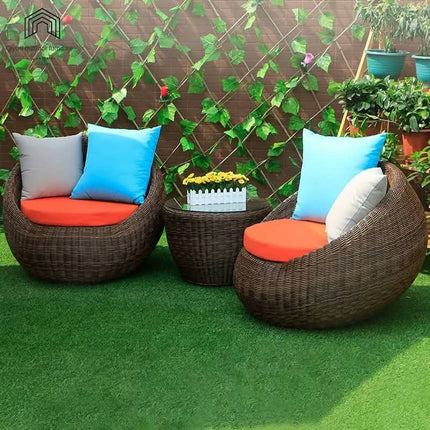 Modern Custom Wicker Rattan Outdoor Sofa Set for Garden and Villa Use With Waterproof Cushions