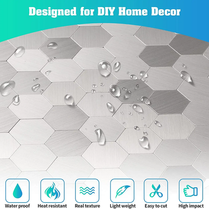 Hotel Bathroom 30x30mm Metal Stainless Steel Backsplash Aluminum Mosaic Tile