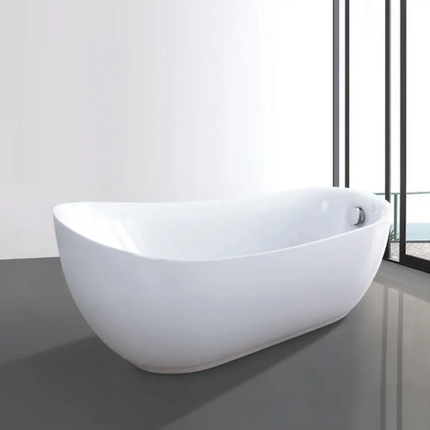 Acrylic Material Black White Whirlpool Massage Soaking Freestanding Bathtub With Drainer For Bathroom