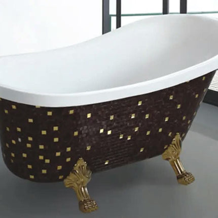 Classical Bathroom Movable Old Freestand Bathtub with Lion Feet