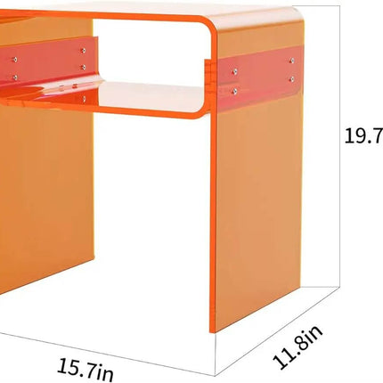 High Quality Multipurpose Customized Acrylic Heart Desk Blank and Acrylic Desk Display Bottles Acrylic Side Table
