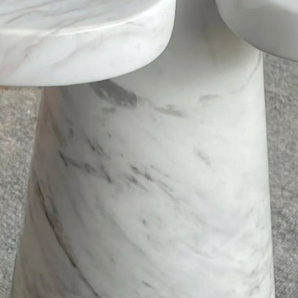 Custom Retro Industrial Marble Sofa Side Table Creative Shaped Coffee Table For Living Room Home Furniture