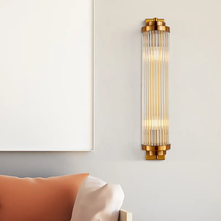 Modern All Copper Gold LED Wall Lamp Romantic Warm Glass Luxury Post-Modern Design Custom Size Home Living Room Dining Room