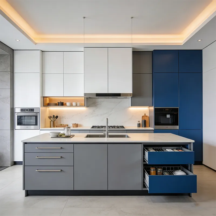 Custom High Gloss Lacquer Modern Kitchen Wall Cabinet Kitchen Manufacturers Wooden Kitchen Cabinet Doors for Sale Home Furniture