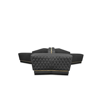Modern, Simple, Luxurious, Special-Shaped Sofa, Leather, Metal, High-End Designer, Mansion, Villa, Custom Sofa