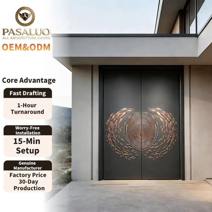 2026 OEM PSL Quality Protection Secure Aluminum Residential Home Villa Entrance Security Front Entry Exterior Doors For Houses