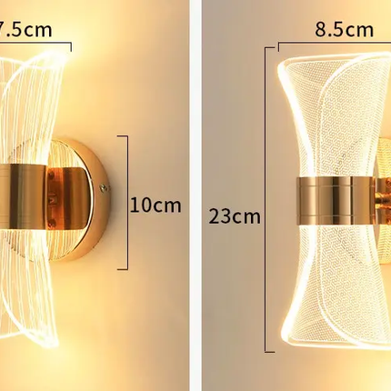 Modern Luxury Creative Wall Lamp Acrylic Transparent Metal Decorative Wall Lamp Bedroom For Living Room Hotel Aisle