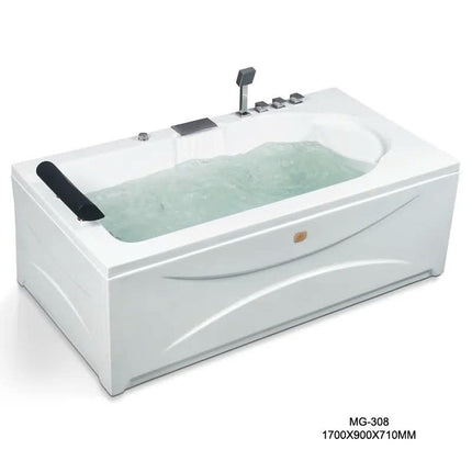 Modern White color Rectangle Whirlpool Acrylic Massage Bathtub both Two Person and Single are Available