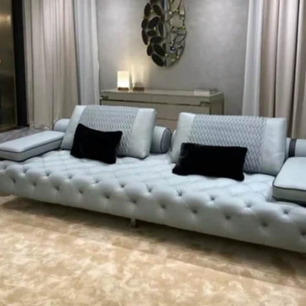 Italian Luxury Modern High End Leather Couch Living Room Sofa Furniture Sofa Set Designs Home Furniture