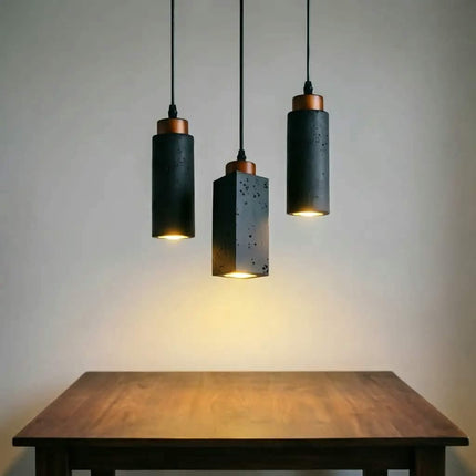 Travertine Led Pendant Light Kitchen Island Bedside Dining Room Restaurant Hotel Bar Hanging Droplight Black Stone