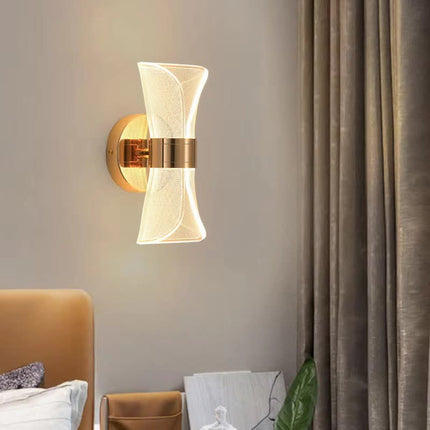 Modern Luxury Creative Wall Lamp Acrylic Transparent Metal Decorative Wall Lamp Bedroom For Living Room Hotel Aisle