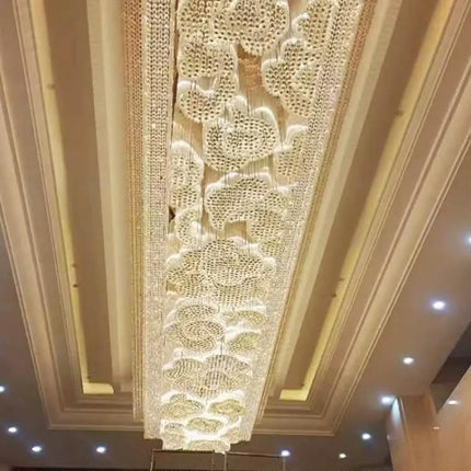 Modern Luxury LED Chandelier Ceiling Light New Product For banquet Hall Shopping Mall Hotel Lobby Decorative Glass Base