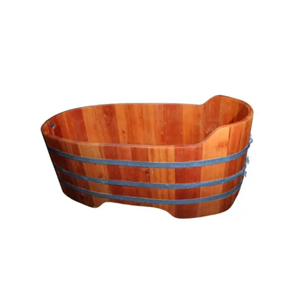 2026 Fast Selling Japanese Ofuro Wooden Soaking Bathtub Deep Freestanding Tub For Home Spa Hotel Resort And Luxury Projects