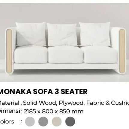 Minimalist Two Seat Sofa with Fabric Upholstery And Wooden Arms For Living Room