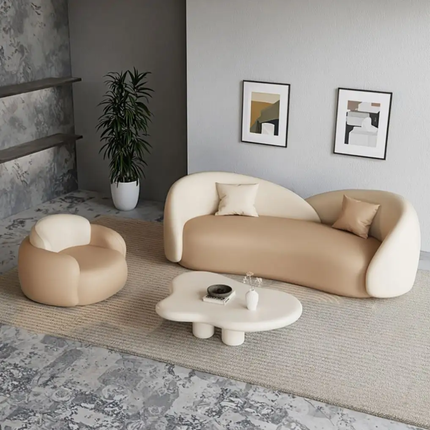 Divine Minimalist Opulence Sculptural Grace Supreme Quality Modern Living Suite with Integrated Design Elements