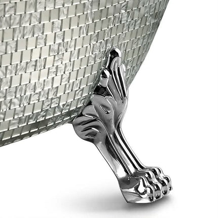 Modern Portable Soaking 1 person Hotel Use Free Standing Acrylic Bathtub with Drainer Chrome Foot White