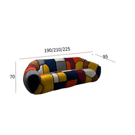 Picasso Elements Original Luxury Villa-Style Abstractionism High Quality Fabric Modular Sofa Set Foam Filling For Living Room