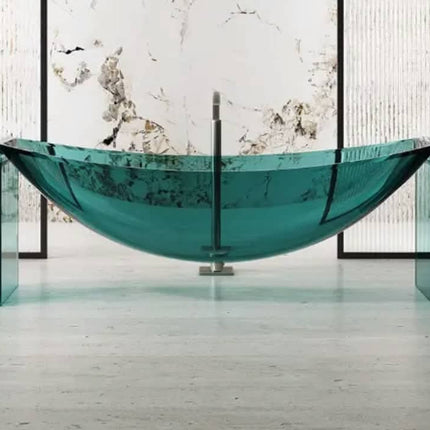 High Quality Resin Stone Novel Art Transparent Bathtub Durable And Easy To Clean Villas And Hotels