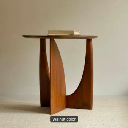 Nordic Modern Minimalist Black Walnuts Coffee Table Irregular Home Solid Wood Oval Coffee Table