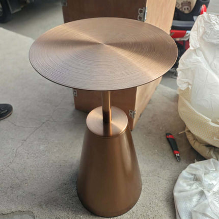 Luxury Small Stainless Steel Side Table Set Modern Design For Living Room Hotel Restaurant or Coffee House Diameter 50-60cm