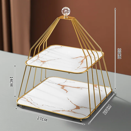 Luxury Cake Decorating Cakes Tools For Party Decorative Desserts Metal Birdcage Afternoon Tea Decorative Dessert Shelf