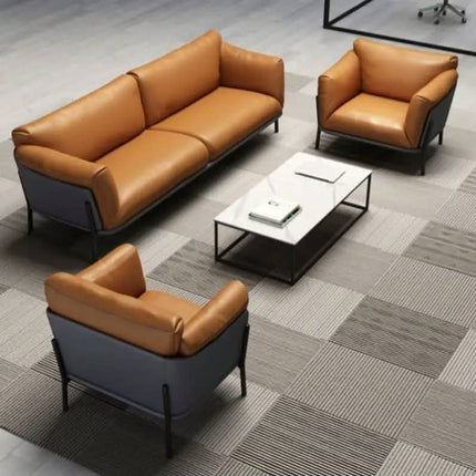 Sofa Set Furniture Style Milan Contemporary Italy Commercial Waiting Room Office for Office Leather Sofa Set 5 Seater Modern