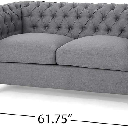Modern Luxury Linen Loveseat Sofa for Home European Victorian Industrial Asian French Design Styles