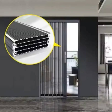 Modern Aluminum Alloy Interior Accordion Door with Sensor-Free Folding Screen for Bedroom Application