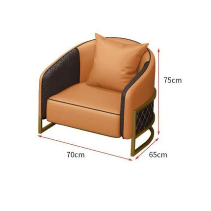 Modern Sofa Light Luxury Reception Hall Leisure Hall Sofa Armchair Living Room Leather Sofa