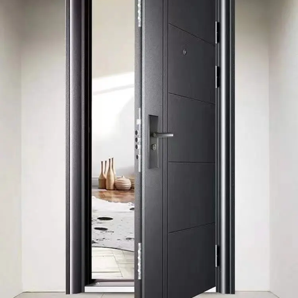 Heavy Duty Steel Security Door with Anti-Theft Lock and Fire Prevention Design For Home and Commercial Use