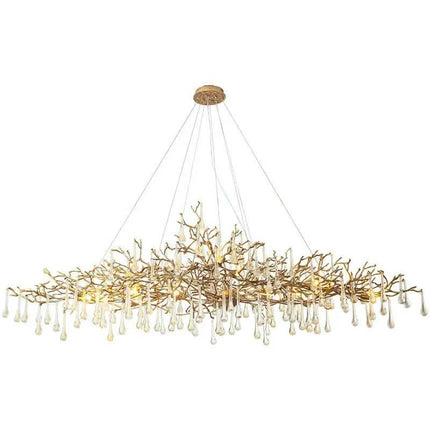 Chandelier Modern For french-Style Light-Luxury Golden Brown/Silver Custom Crystal Chandelier Branch Villa Living Room Bedroom