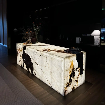 High Quality Calacatta Marble Rectangular Coffee Table Simple Style Indoor Home Decor Countertops Vanity Tops Table Tops