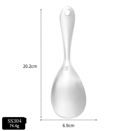 New High Quality 304 Stainless Steel Kitchen Utensils Stick Pot And Rice Spoon Non Stick Pot Rice Spoon Rice Paddle
