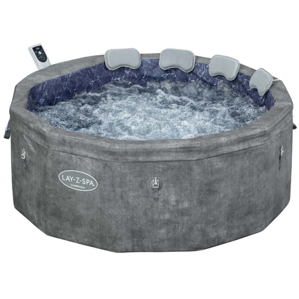 New Arrival Outdoor 4-6 Person 1.70m X 65cm Jacuzzi Round Grey Carrara Foam Wave Inflatable Hot Tub SPA