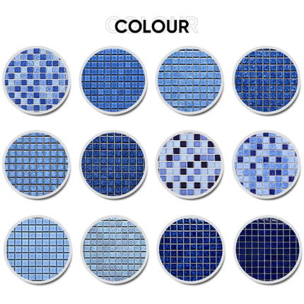 Factory Wholesale Porcelain 5.2MM Blue Mosaik Fliesen Natural Stone Marble Swimming Pool Tiles Kitchen Tiles Ceramic Mosaic
