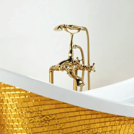 Modern Portable Soaking 1 person Hotel Use Free Standing Acrylic Bathtub with Drainer Chrome Foot White