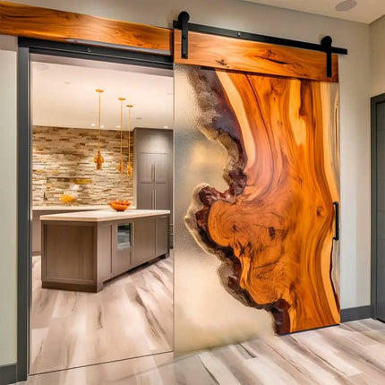 White Modern Sliding Door With Linkage Mechanism For Study,Living Room, and Other Indoor Wooden Doors