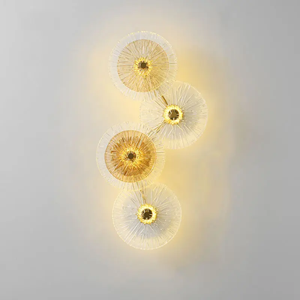 Popular Hotel Wall Lamps Interior Round Glass Indoor Designer Nordic Decorative Bedroom Lights Luxury Wall Lamp