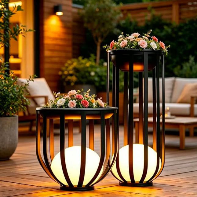 Courtyard Lights Solar LED Lawn Lamps Stainless Steel IP65 Waterproof Minimalist Modern Decorative Accents Gardens Lighting