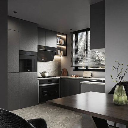 Modern Kitchen Cabinet Door Replacement Medium Density Fiberboard Kitchen Furniture Storage Factory Direct Custom Design