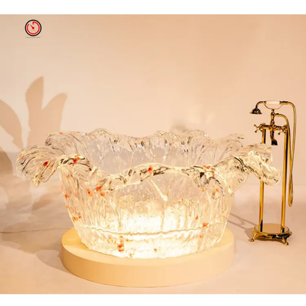 High End Luxury Platinum Crystal Transparent Soaking Villa Hotel Bathtub