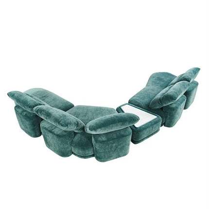 Roma Fabric Sofa Set Living Room Furniture Modern Boneless Sofa Couch Green Futon Velvet Soft Sofa