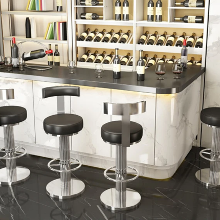 Chair Stools Chairs Modern Luxury High White for Counter Outdoor Leather Kitchen with and Restaurant Nordic Rose Gold Bar Stool