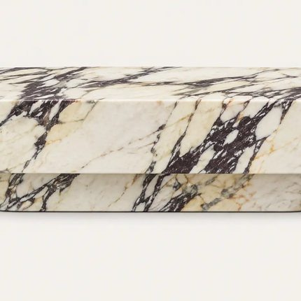 OEM modern calcattca viola marble carved rectangular coffee table contemporary American luxury living room furniture