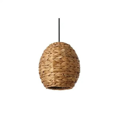Customizable Modern Design Rattan Pendant Light with Elegant Sweeping Curve for Hotels Resorts Villas