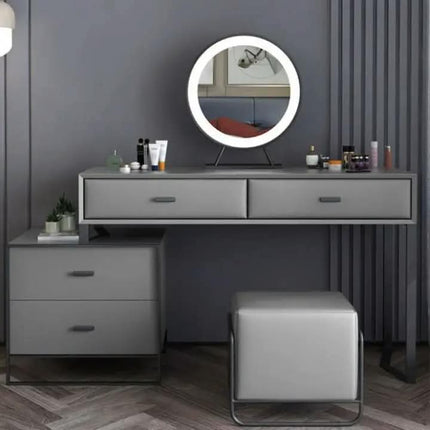 Makeup Desk Modern White Wooden Iron Dressing Table Dresser Cabinet Dresser