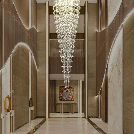 Customized Design 8m 6m 5m 4m Crystal Nordic Modern Long Stair Chandelier